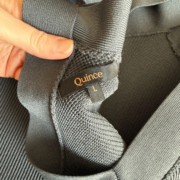 Quince Charcoal Ribbed Knit Top - Picture 5 of 5